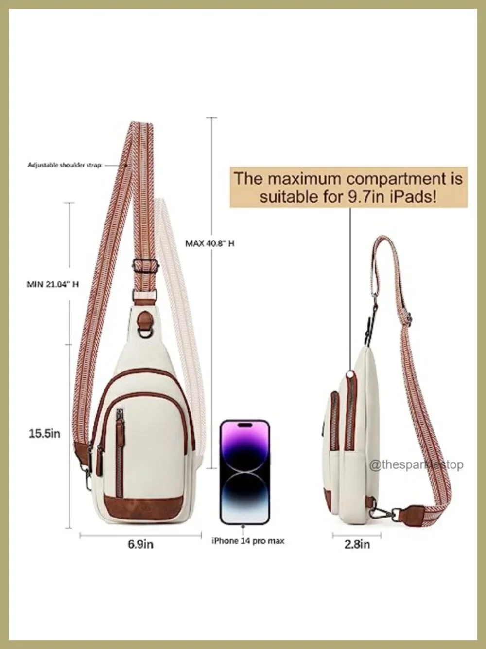 Faux Leather Sling Backpack Crossbody Bag for Women - Anti-Theft Travel Daypack